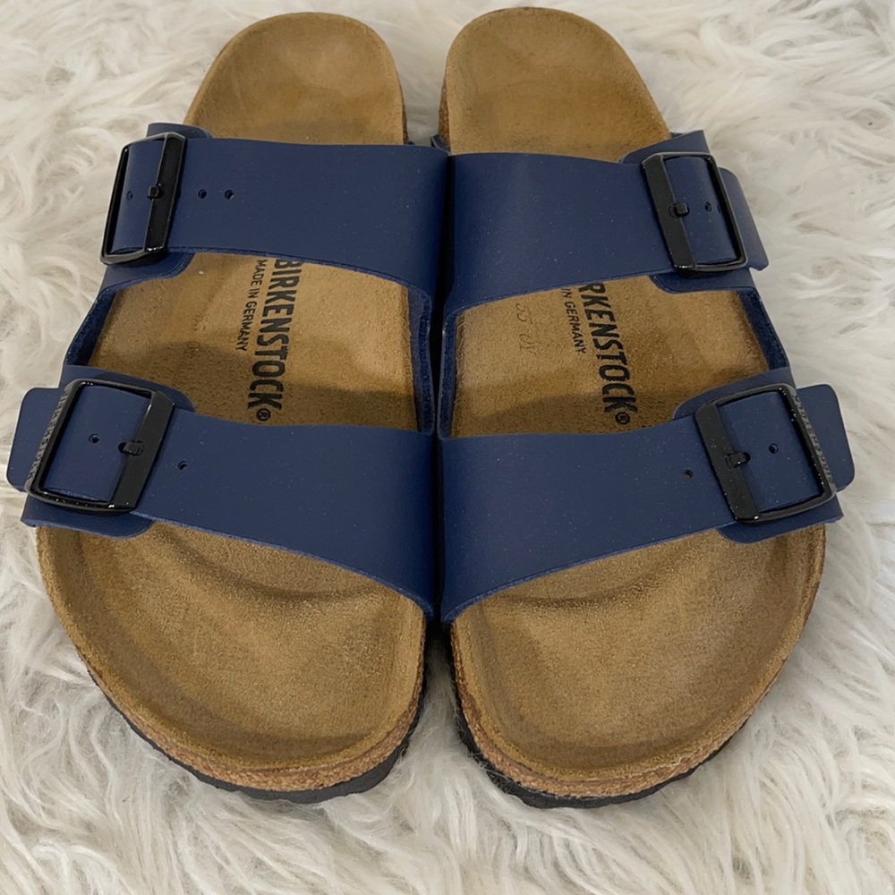 BIRKENSTOCK Navy Blue Sandals Size 41 (10-10.5) New - Picture 3 of 11